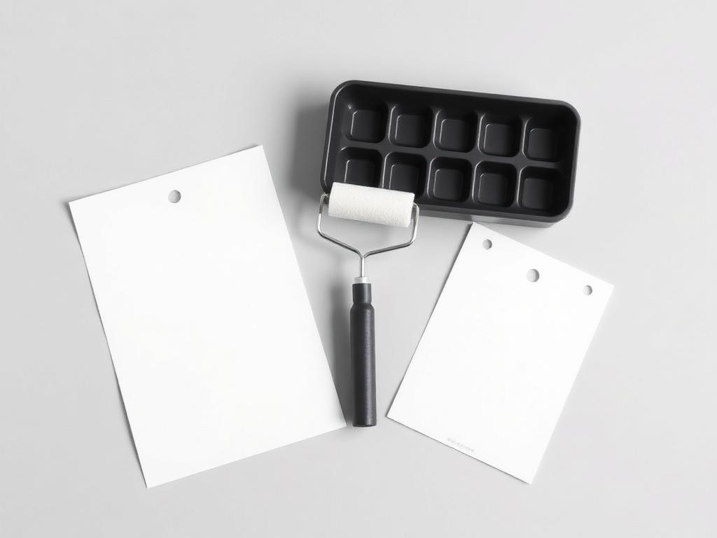 Foam Pro color tester sample kit with mini roller, tray and white sample boards