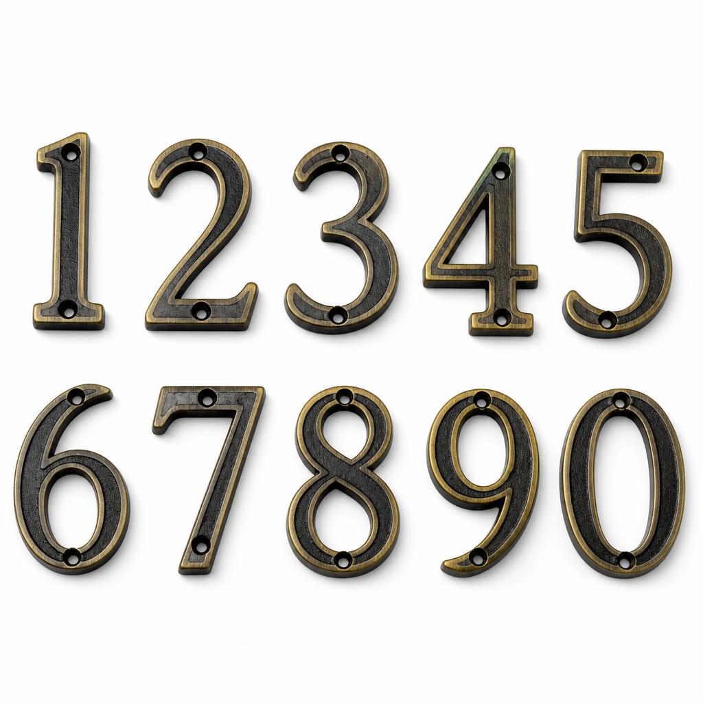 Modern house numbers
